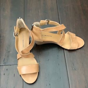 Tan wedges by Lucky Brand